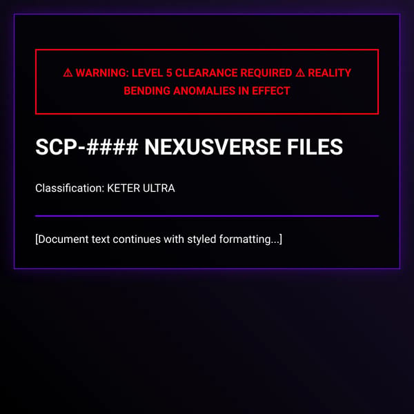 SCP-#### Nexusverse Files
