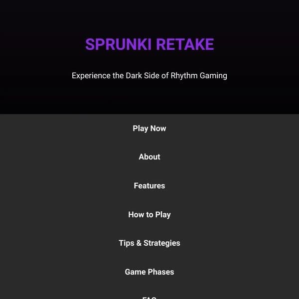 Sprunki Retake - Dark Rhythm Gaming Experience | http://retakesprunki.org