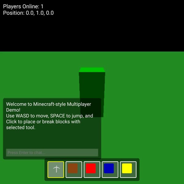 Minecraft-style Multiplayer Demo