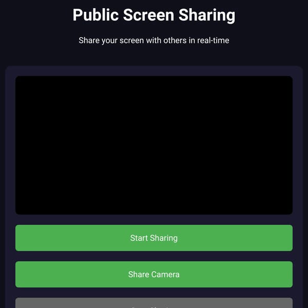 Public Screen Sharing
