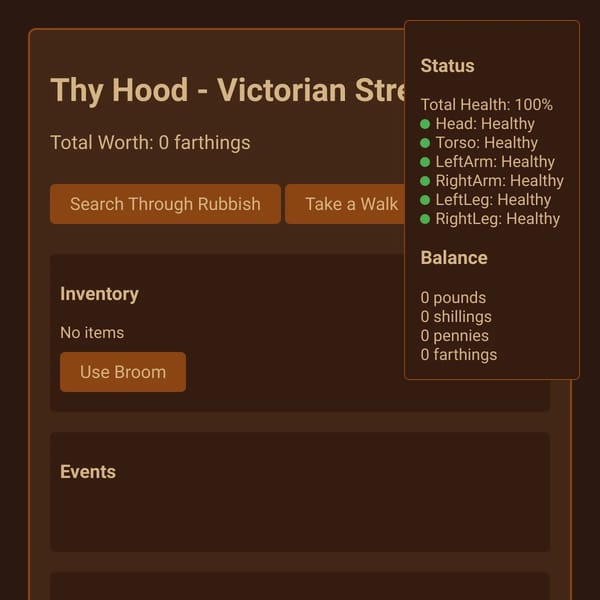 Thy Hood (Beta, if game crashes click fix bug button)