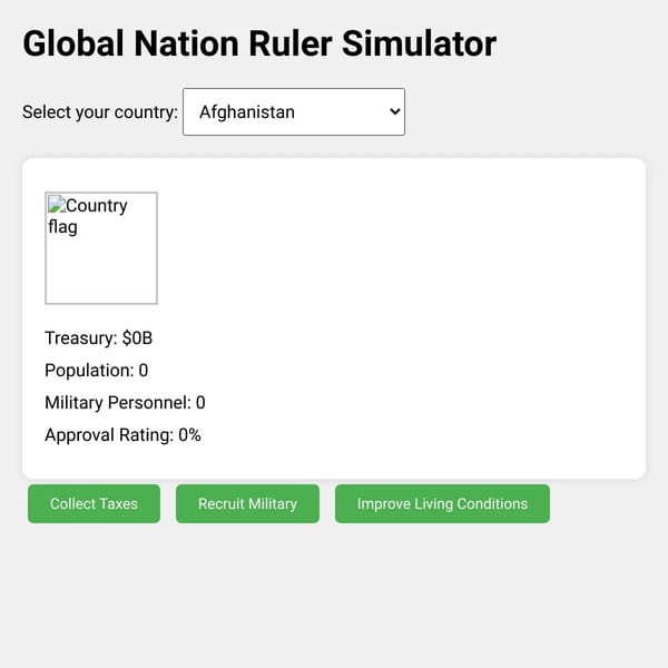 Nation Ruler Simulator