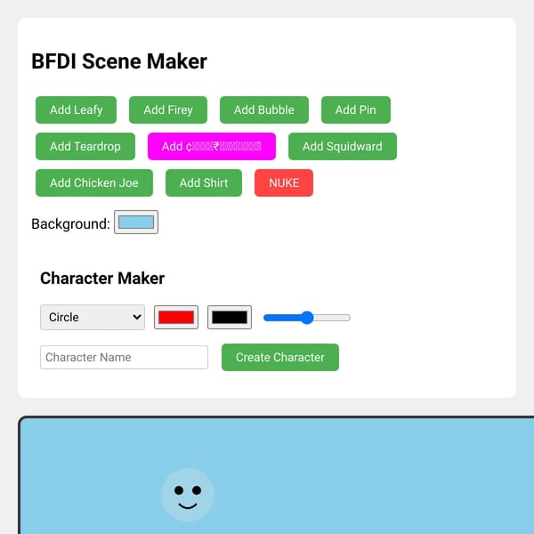BFDI Scene Maker