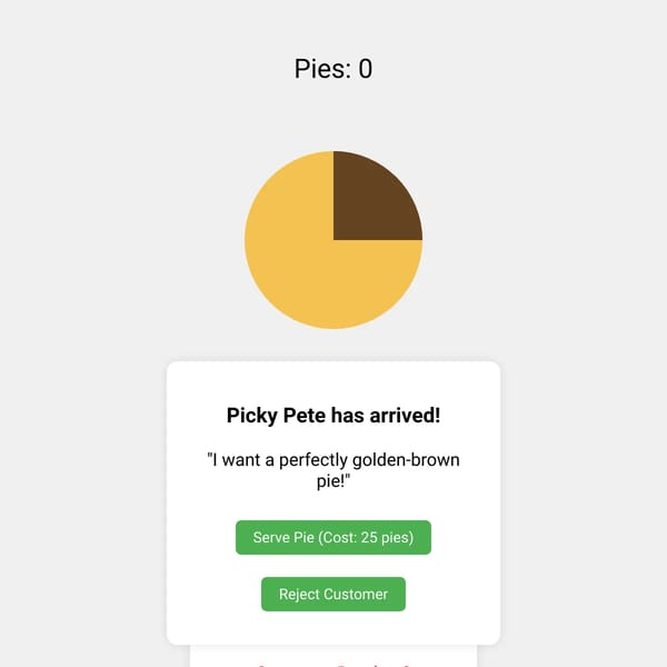 Pie Clicking Game