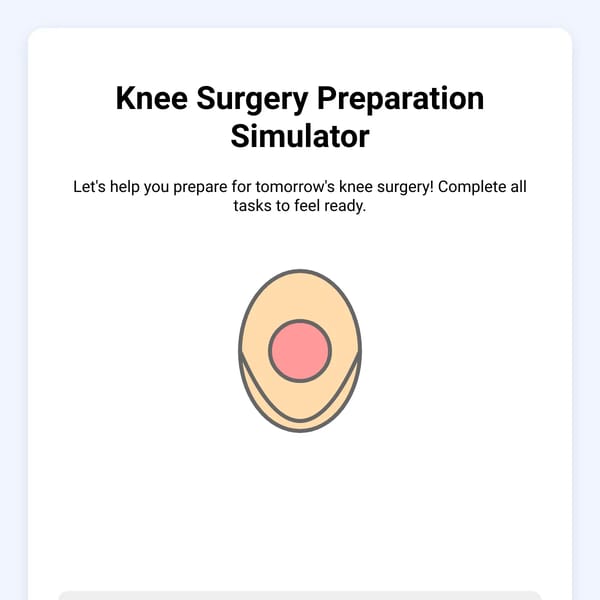 Knee Surgery Preparation Simulator