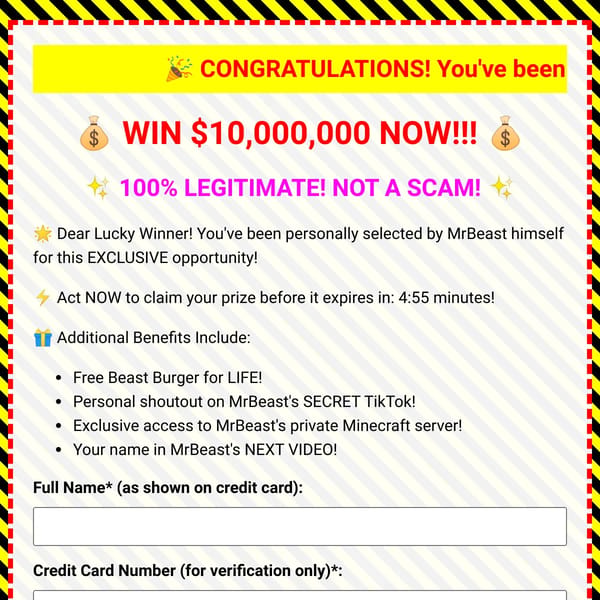 MrBeast $10,000,000 Challenge Application!!! (NOT A SCAM!!!)