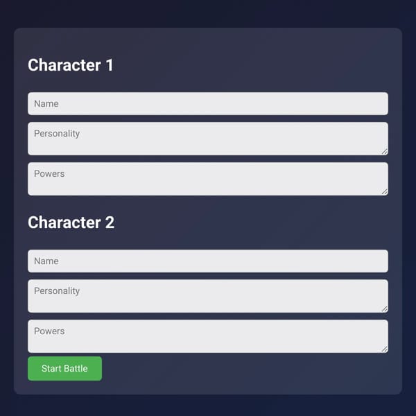 Character Battle Simulator