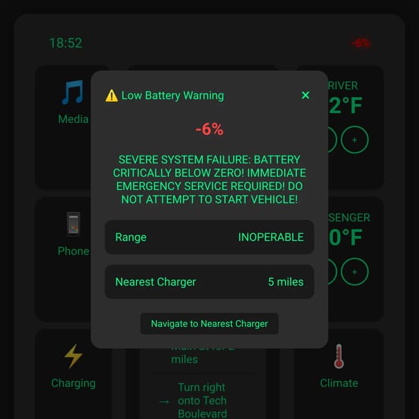 Vehicle Dashboard Interface