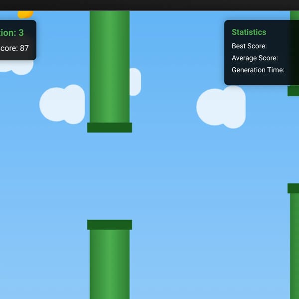 AI Learns Flappy Bird - Neural Network Training Visualization