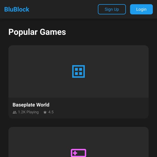 BluBlock - Multiplayer Platform (DON'T PLAY)