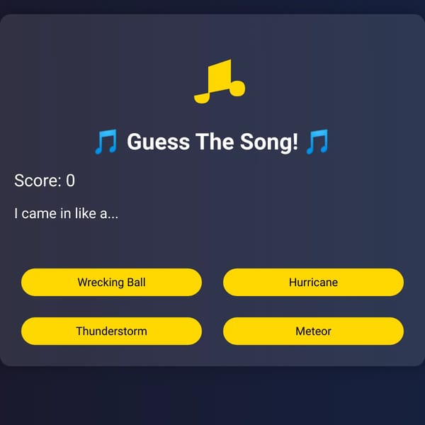 Guess The Song Game