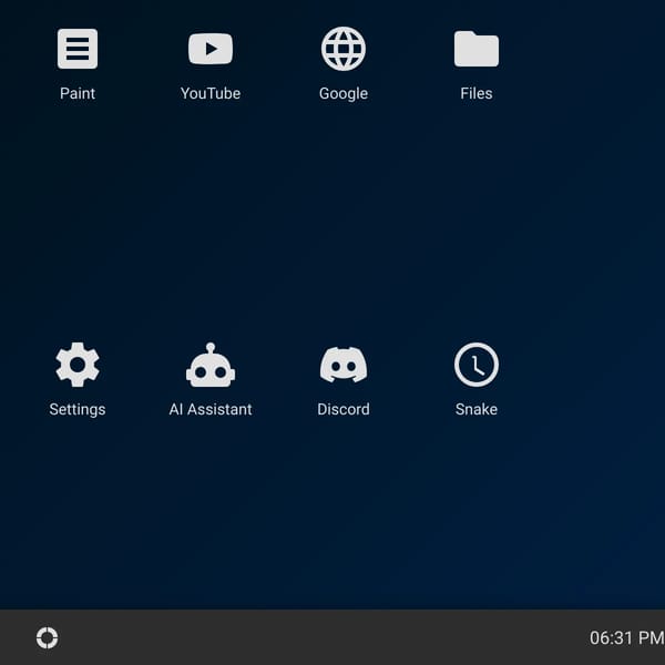 Dark Theme OS-Inspired User Interface