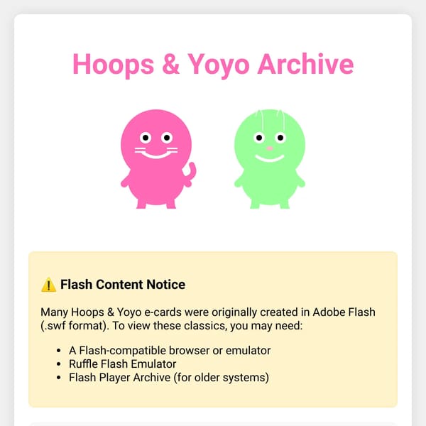 Hoops & Yoyo Fan Archive