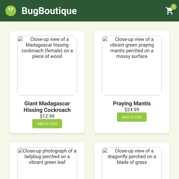 BugBoutique - Premium Insects for Sale
style