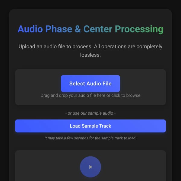 Lossless Audio Inverter