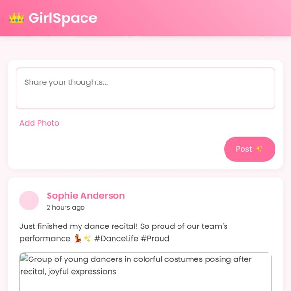 GirlSpace - Social Network for Girls