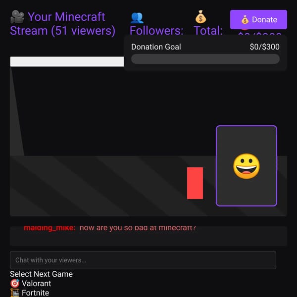 Mean Twitch Chat Simulator