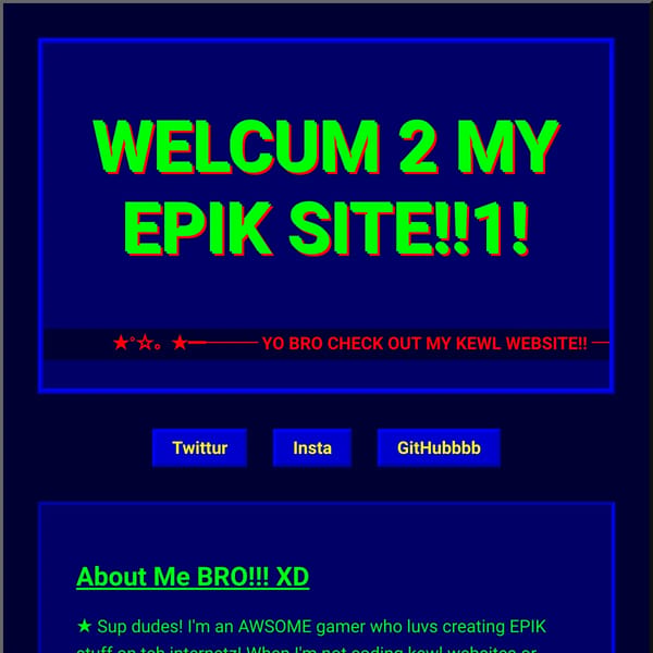 The Most Awesome Website XD
sty