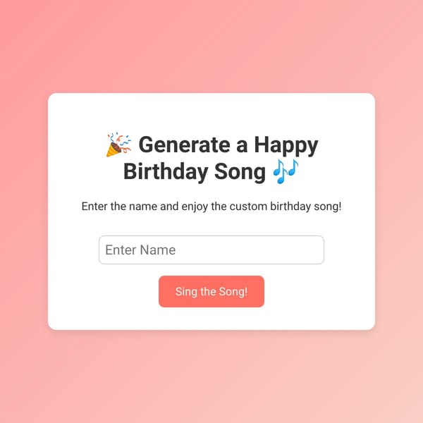 Birthday Song Creator