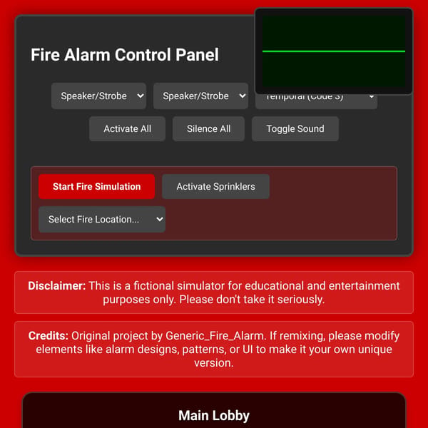 Fire Alarm Control Panel (Fictional)