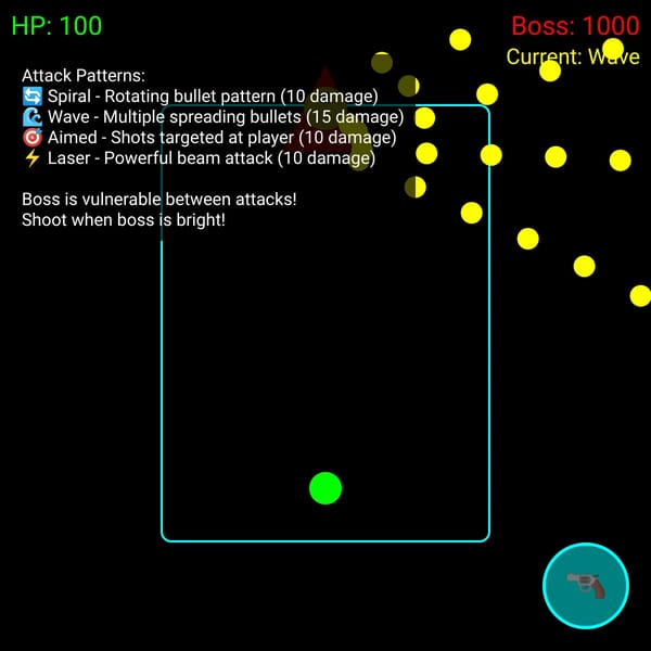 Mobile Bullet Hell Boss Battle