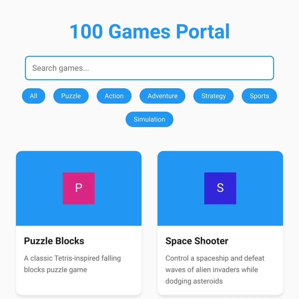 100 Games Portal
