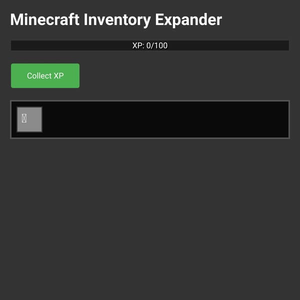 Minecraft XP Inventory Expander