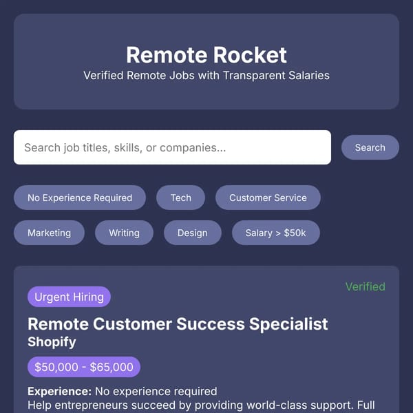 Remote Rocket | Verified Remote Jobs
