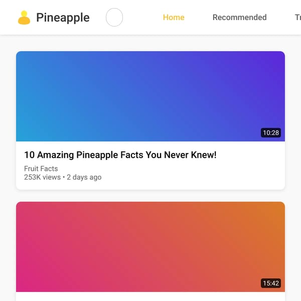 Pineapple - Share Your Videos