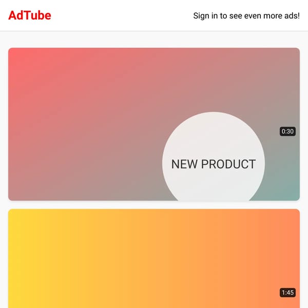 AdTube - Interactive Ad Viewing Platform