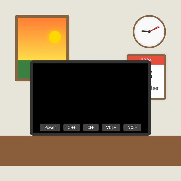 Interactive Living Room TV Simulator