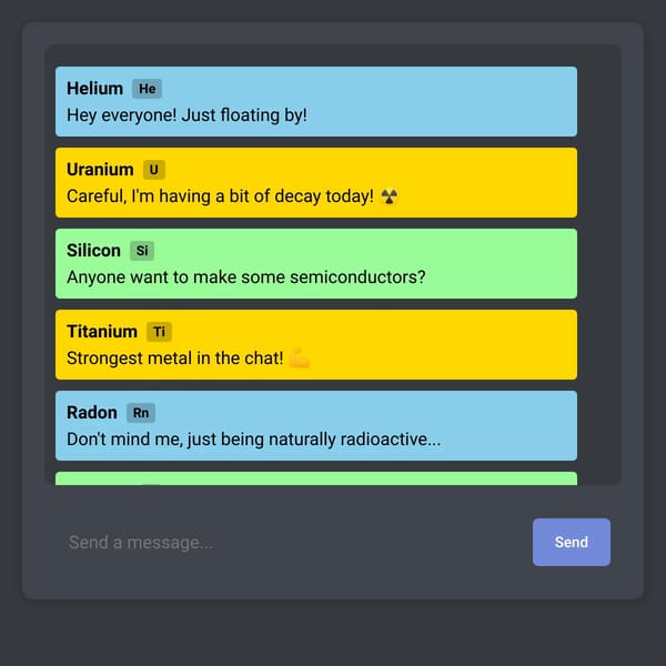 Elemental Chat - Periodic Table Group Chat