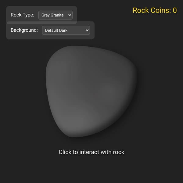 Interactive Rock Clicker