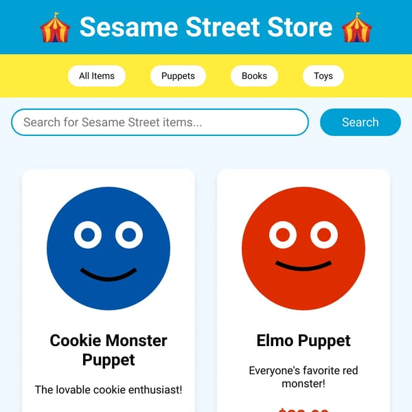 Sesame Street Puppet Store