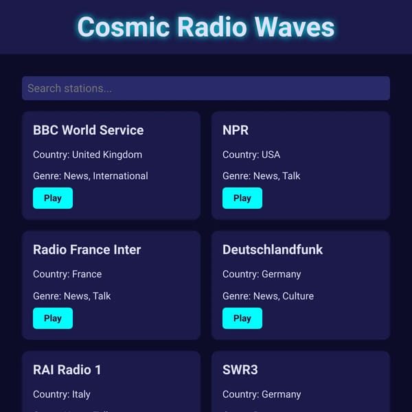 Cosmic Radio Waves - Global Radio Experience