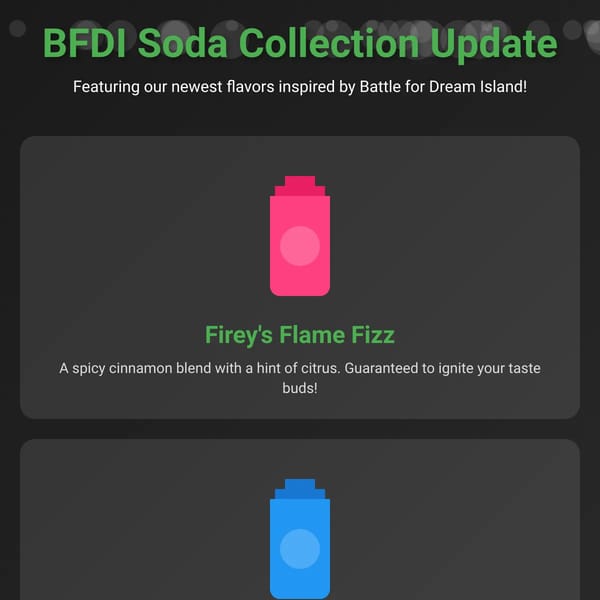 BFDI Soda Update