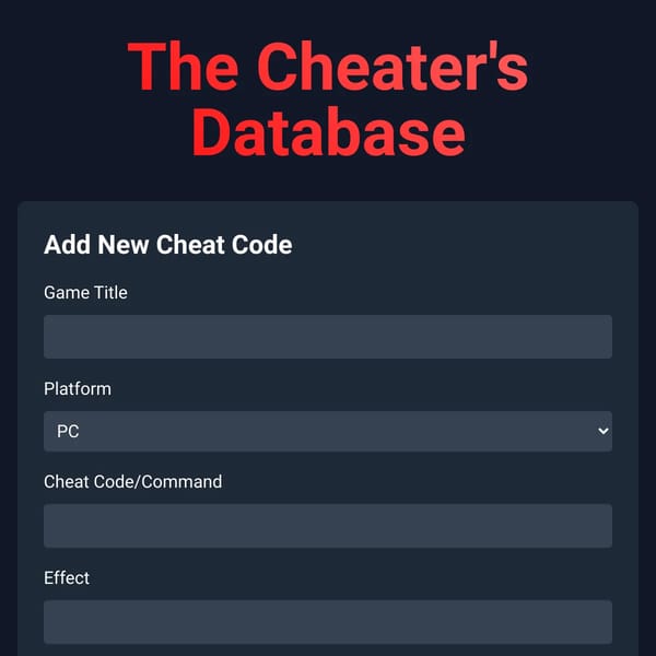 The Cheater's Database