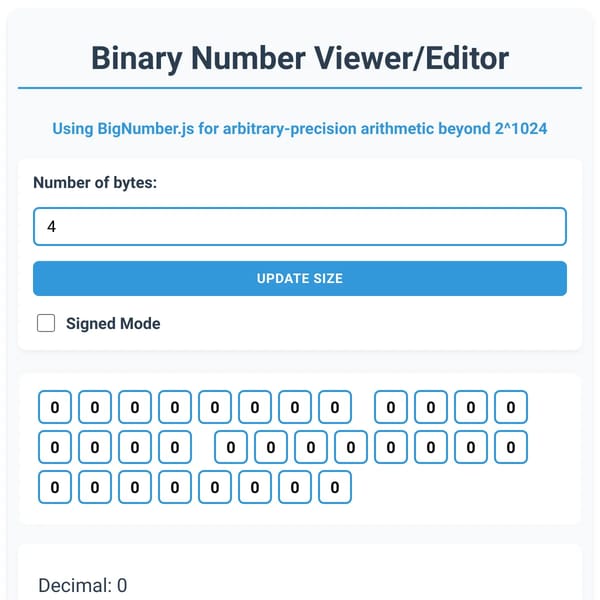 Binary Number Viewer/Editor
