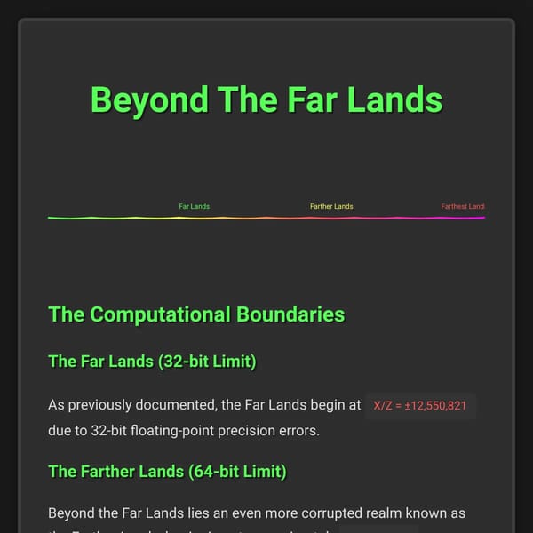 The Far Lands Documentation