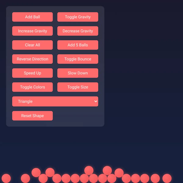 Interactive Ball Simulation Game