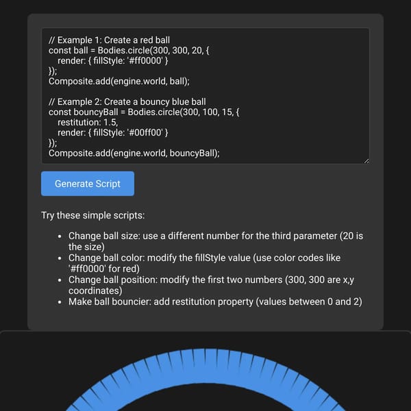 Interactive Matter.js Physics Simulation