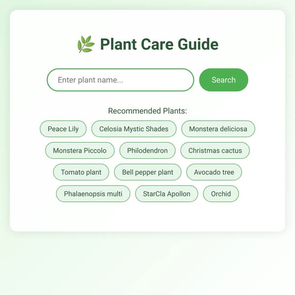 Plant Care Guide