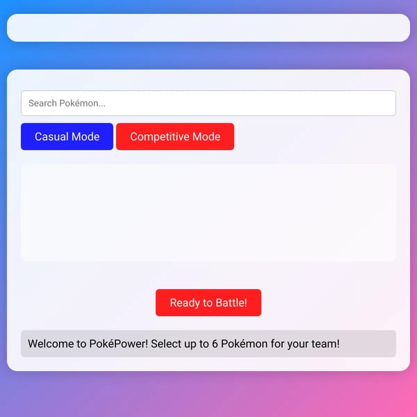 PokéPower - Multiplayer Pokémon Battles!