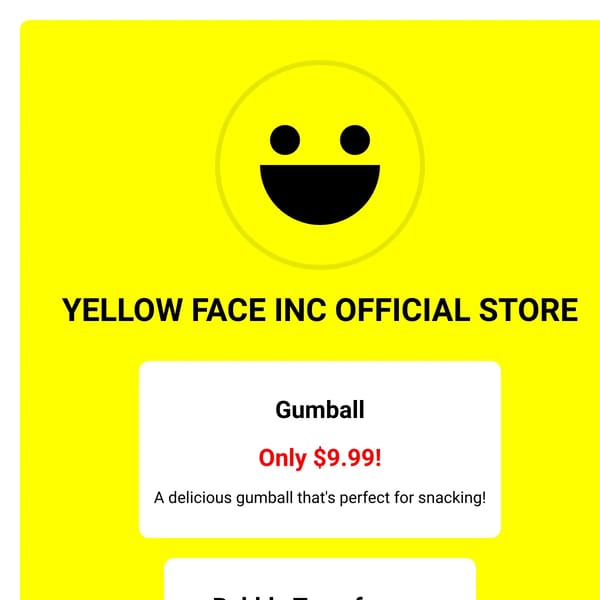 yellow face official store