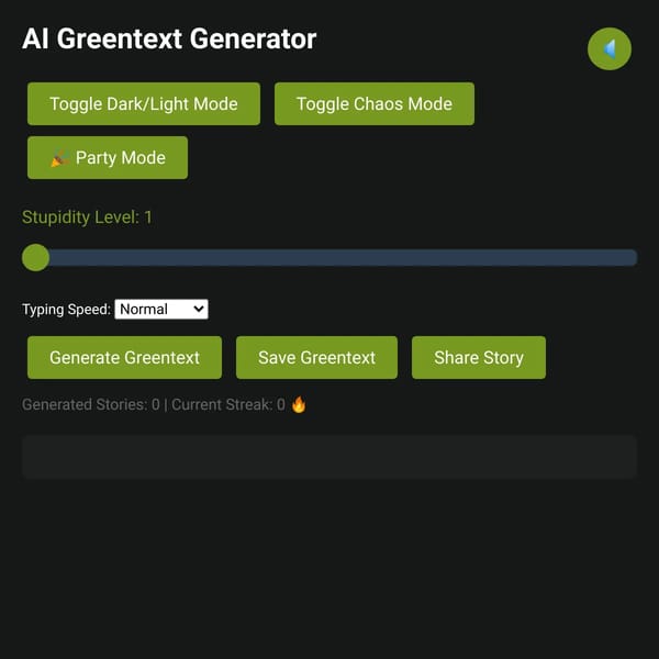 AI Greentext Generator
