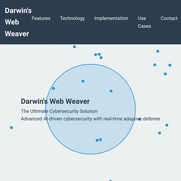 Darwin's Web Weaver - Ultimate Cybersecurity Solution