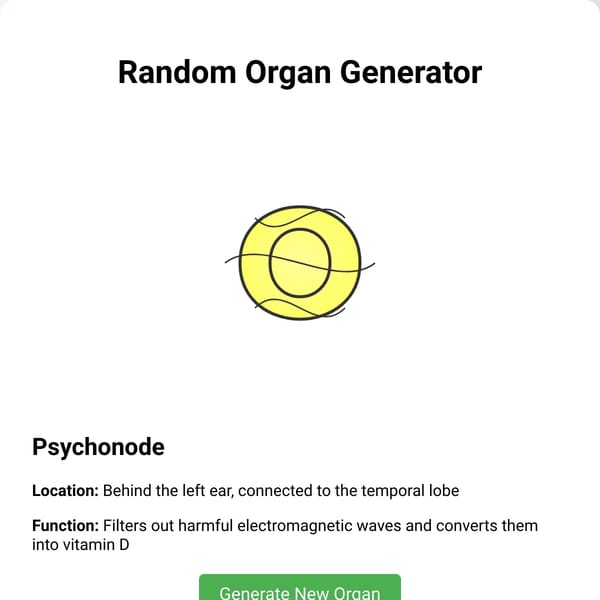 Random Organ Generator