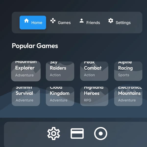 Mountain OS - Interactive Desktop Interface