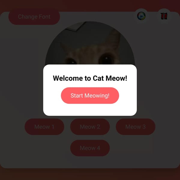Cute Cat Meowing Interaction