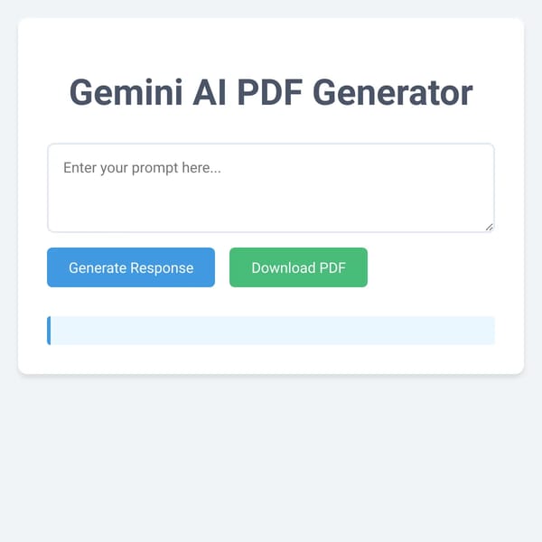 Gemini AI Text Generator